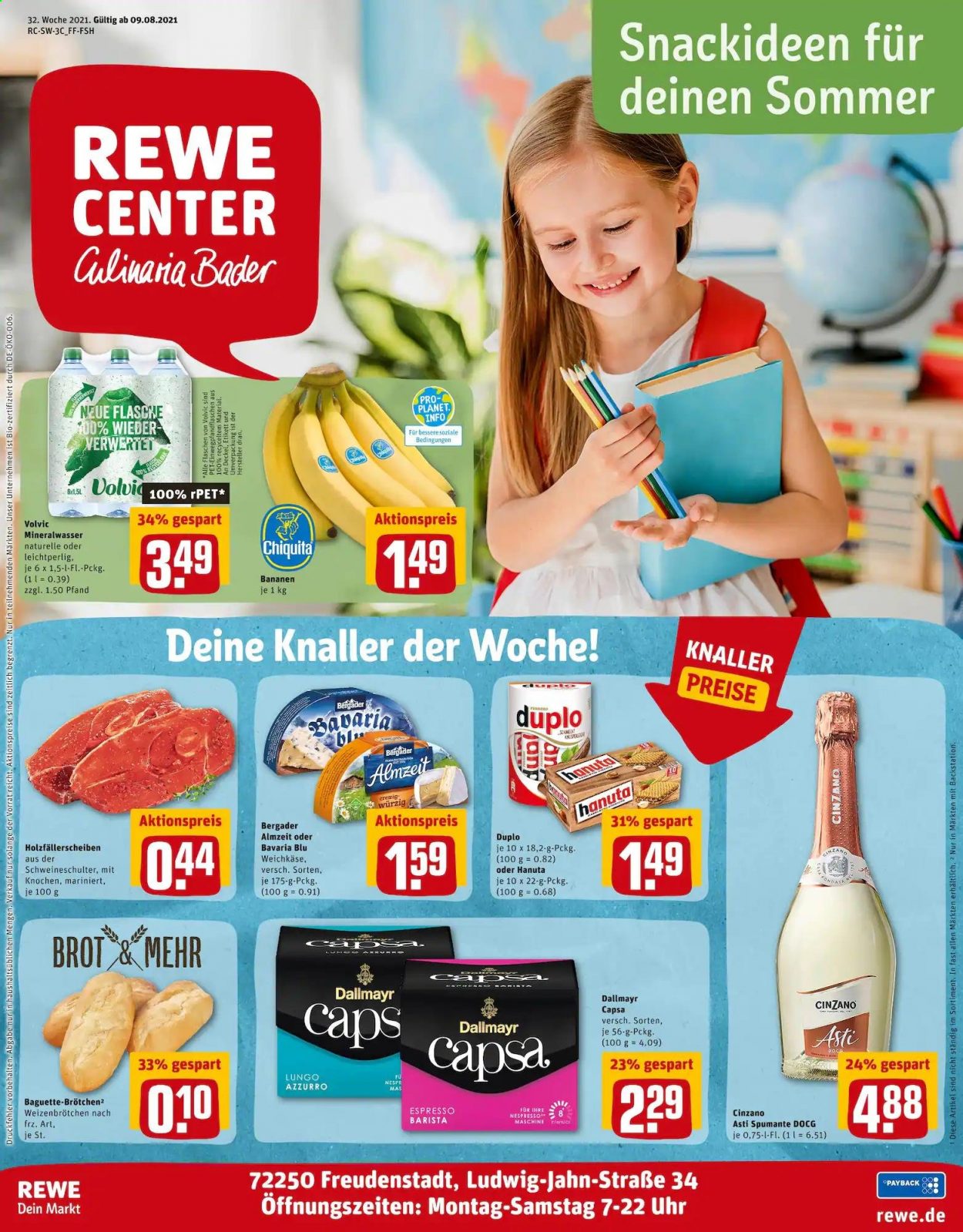 REWE Prospekte  - 9.08.2021 - 14.08.2021. Seite 1