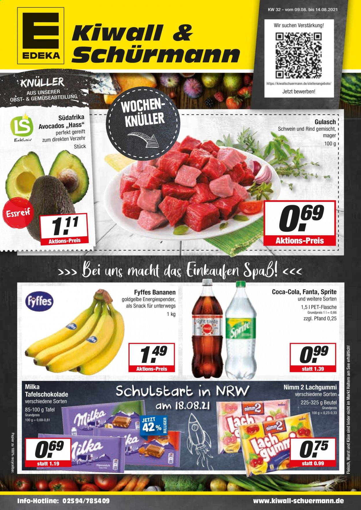 Edeka Prospekte  - 9.08.2021 - 14.08.2021. Seite 1