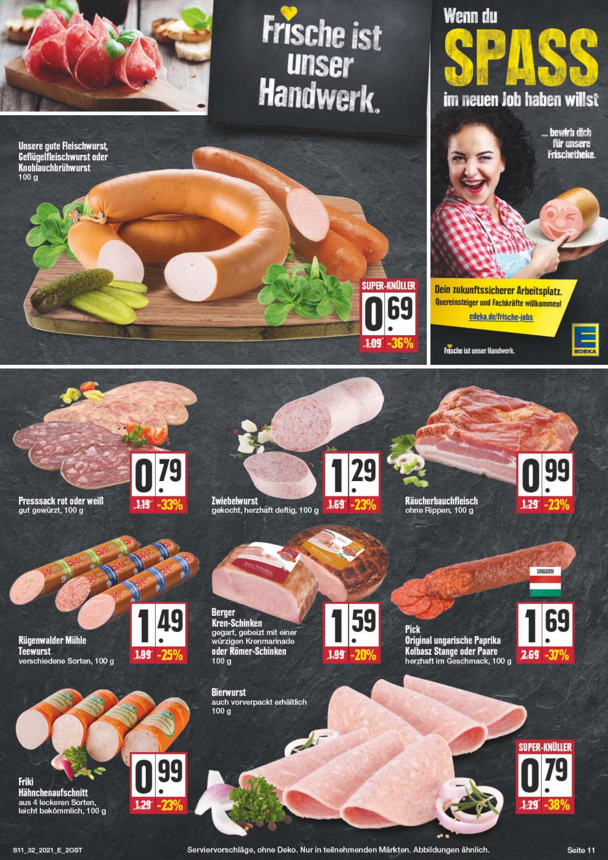 Edeka Prospekte  - 9.08.2021 - 14.08.2021. Seite 11