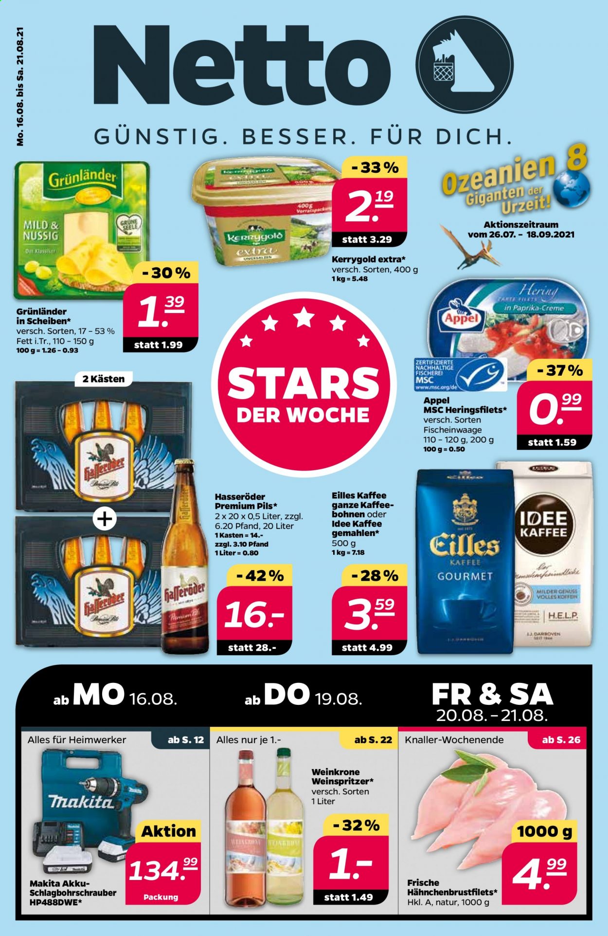 Netto Prospekte  - 16.08.2021 - 21.08.2021. Seite 1