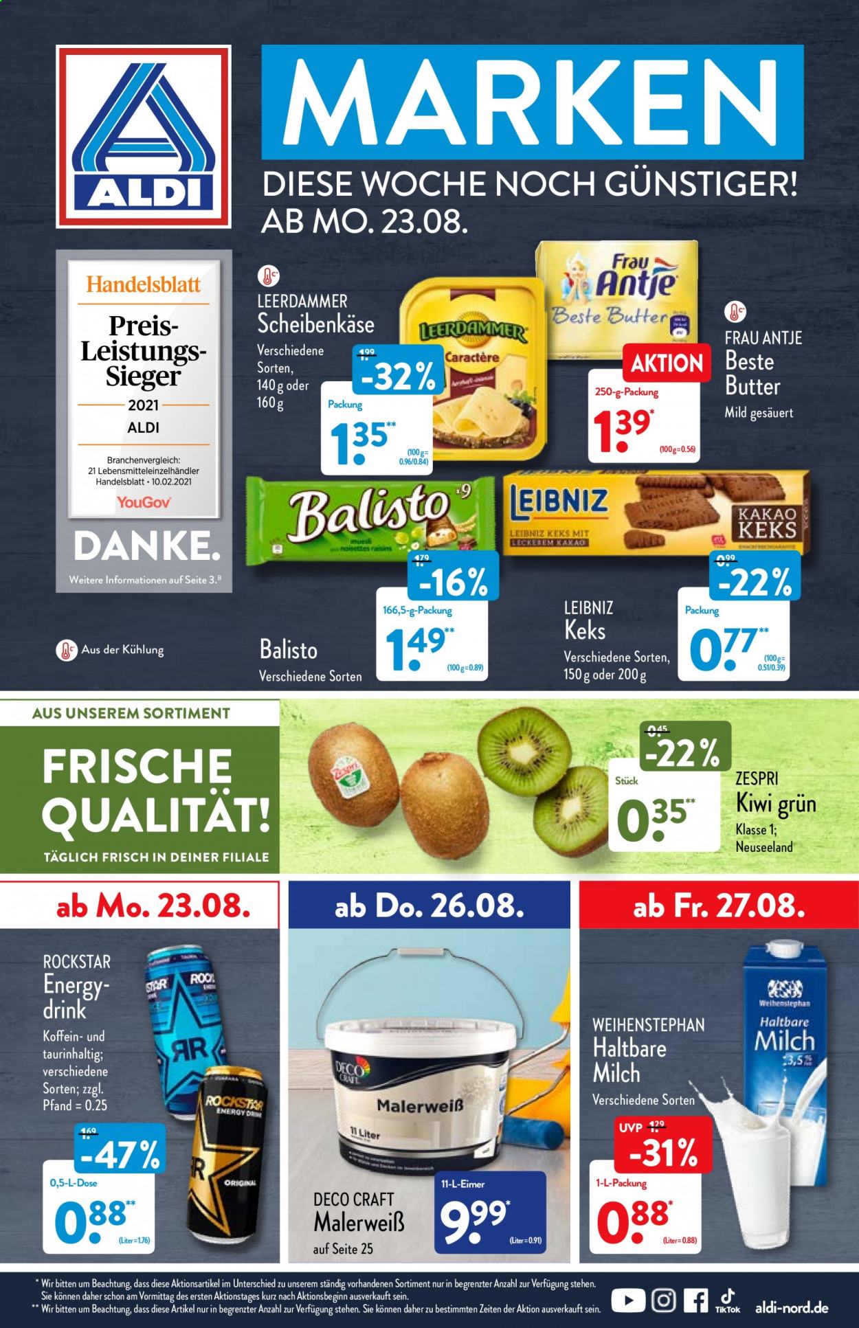 ALDI Nord Prospekte  - 23.08.2021 - 28.08.2021. Seite 1