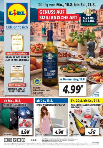 Prospekte Lidl - 16.8.2021 - 21.8.2021.