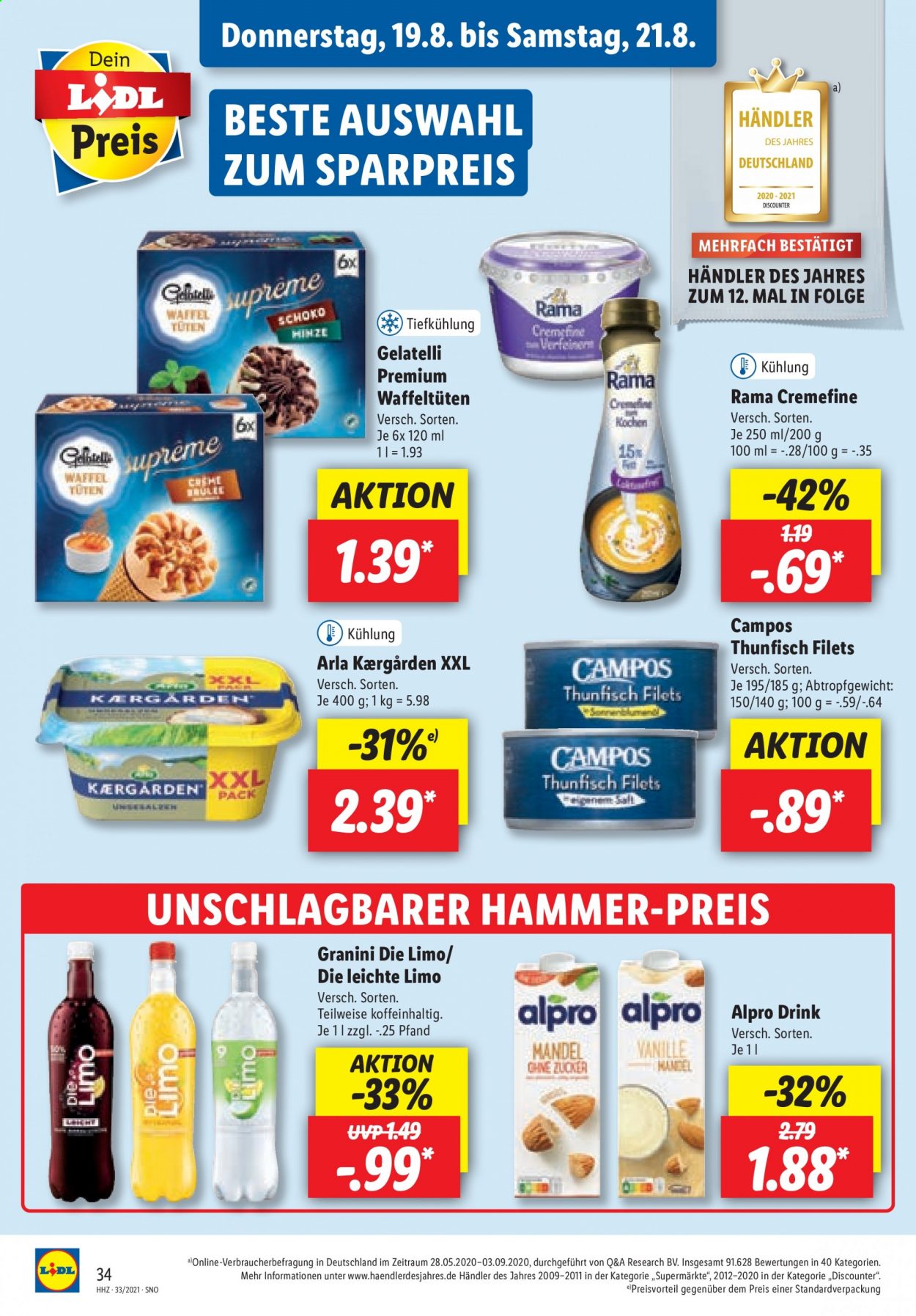 Lidl Prospekte  - 16.08.2021 - 21.08.2021. Seite 34