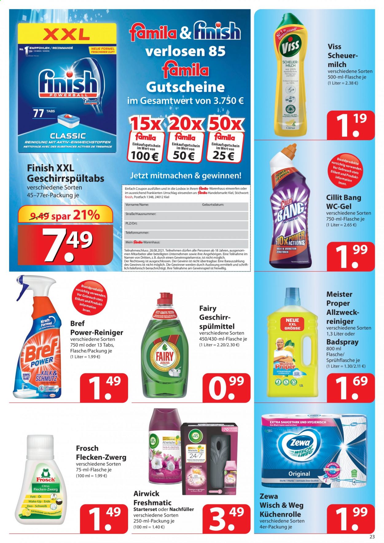 famila Prospekte  - 16.08.2021 - 21.08.2021. Seite 23