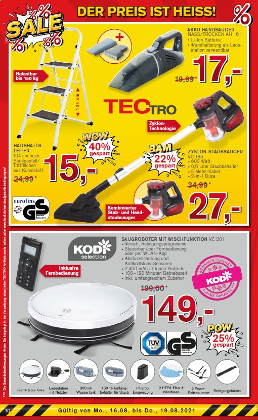 KODi Prospekte  - 16.08.2021 - 21.08.2021. Seite 10