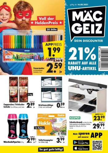 Prospekte Mäc-Geiz - 16.8.2021 - 22.8.2021.