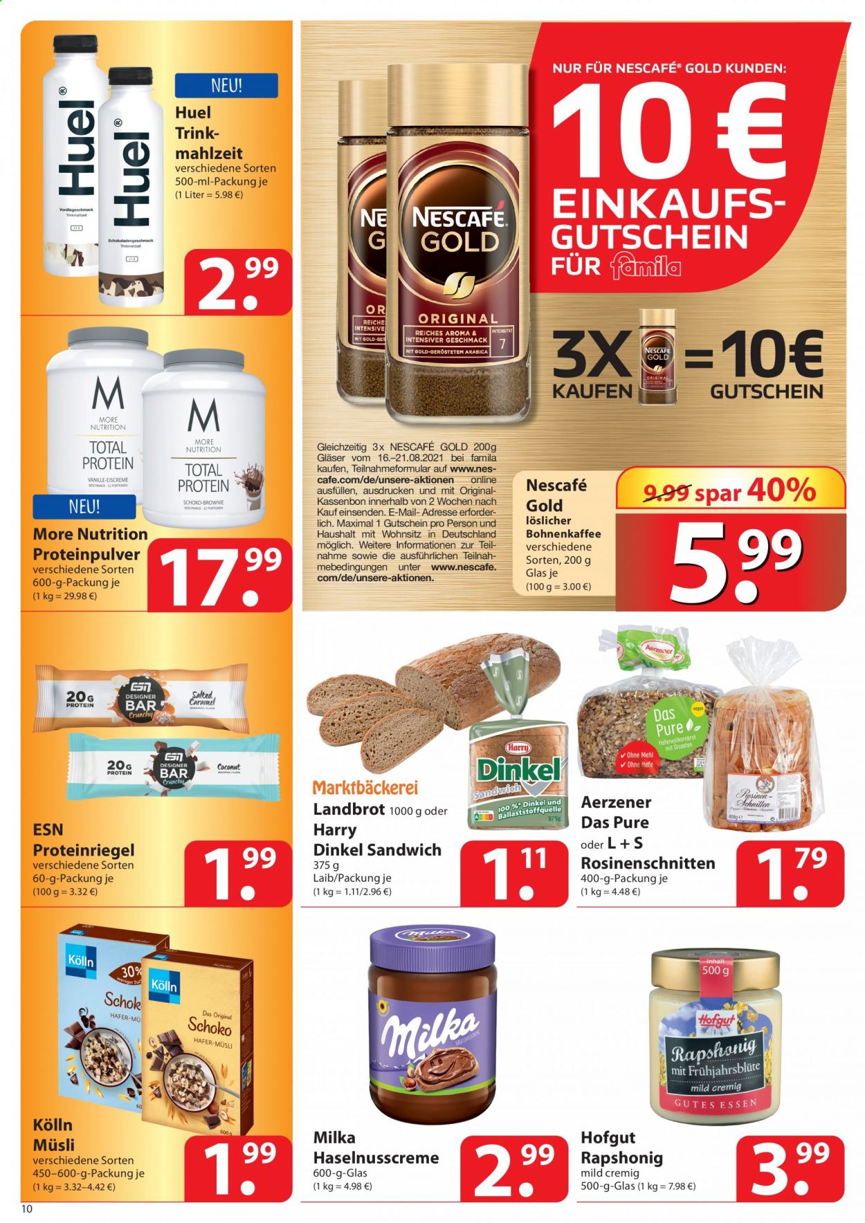 famila Prospekte  - 16.08.2021 - 21.08.2021. Seite 10
