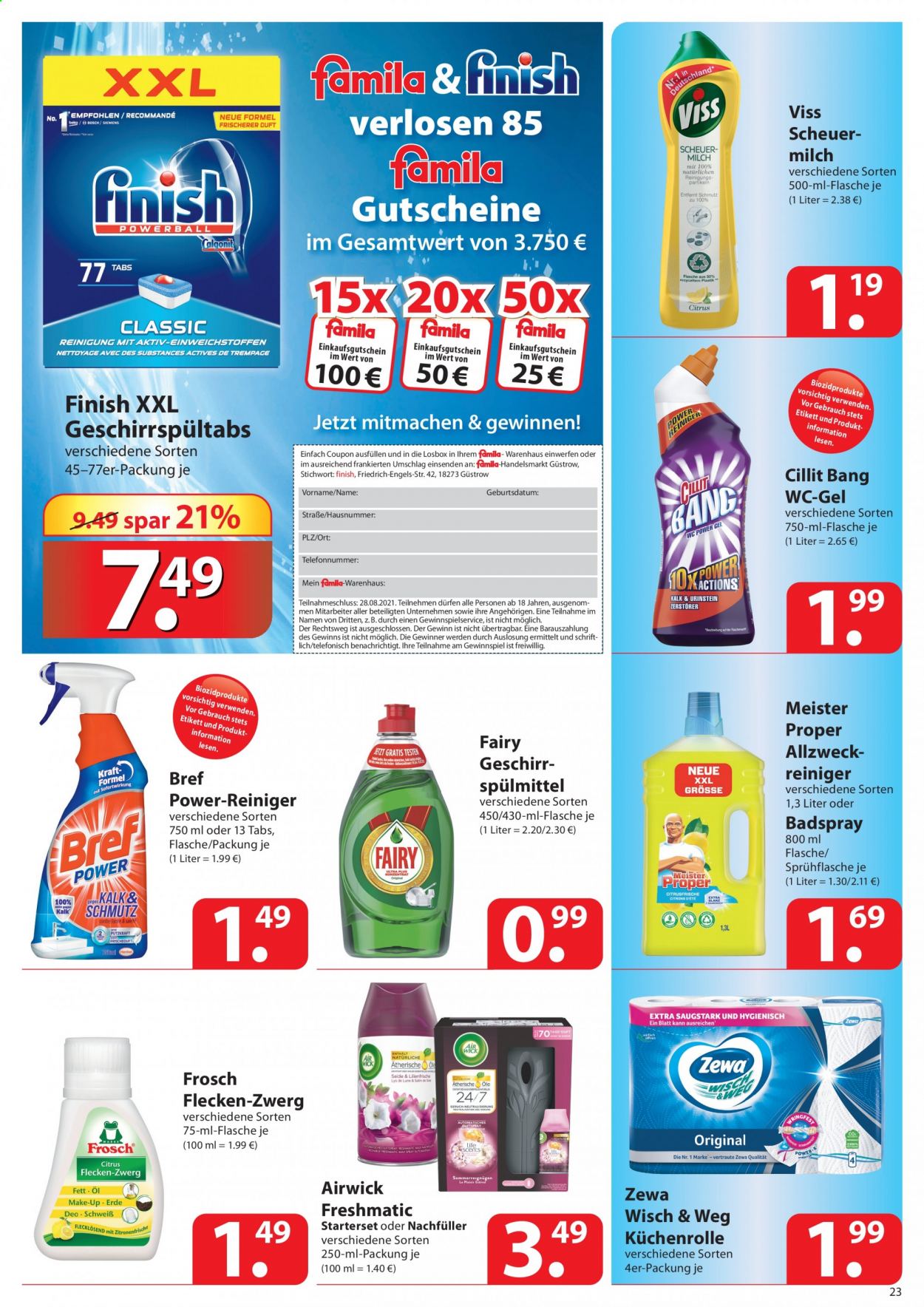 famila Prospekte  - 16.08.2021 - 21.08.2021. Seite 23