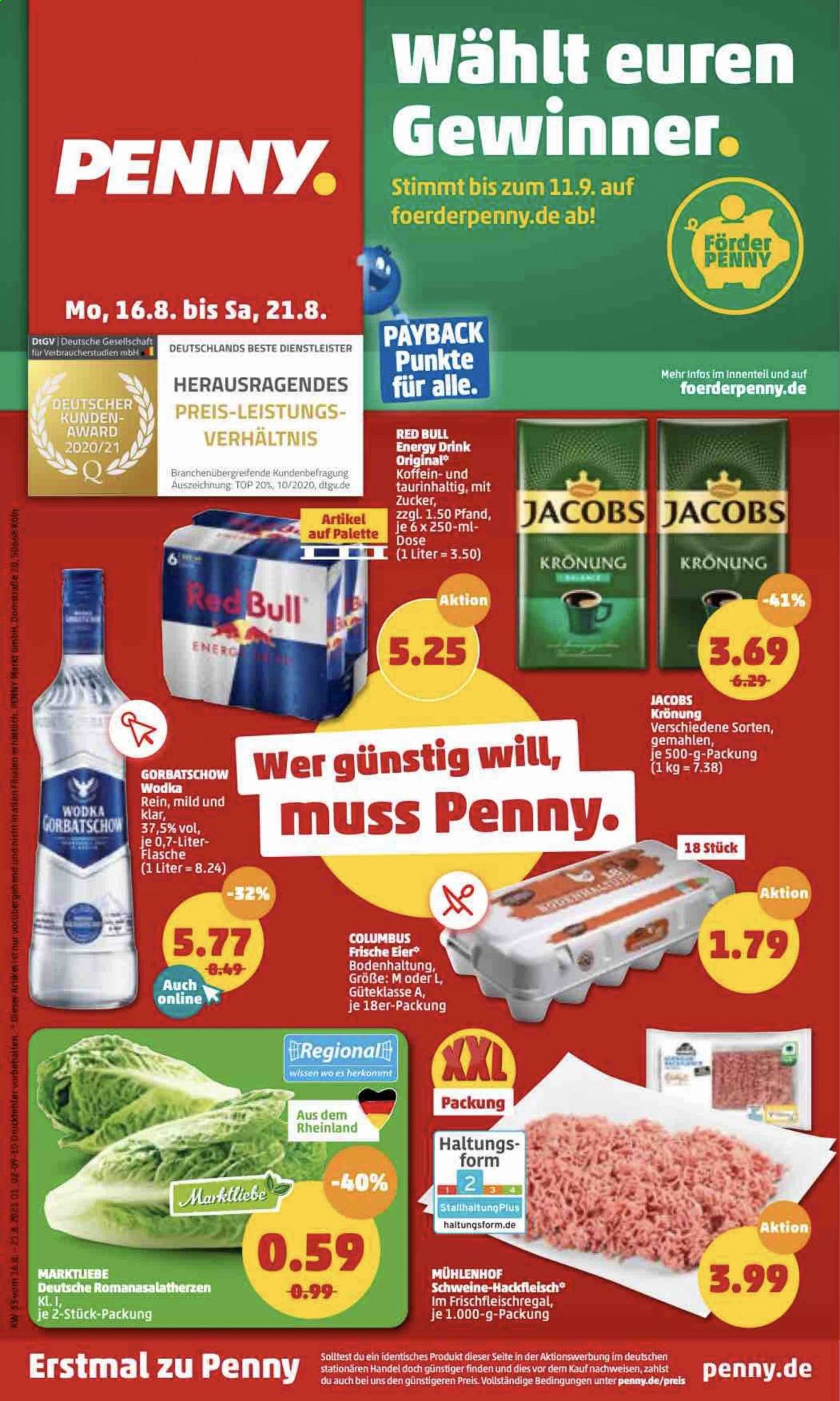 Penny Prospekte  - 16.08.2021 - 21.08.2021. Seite 1