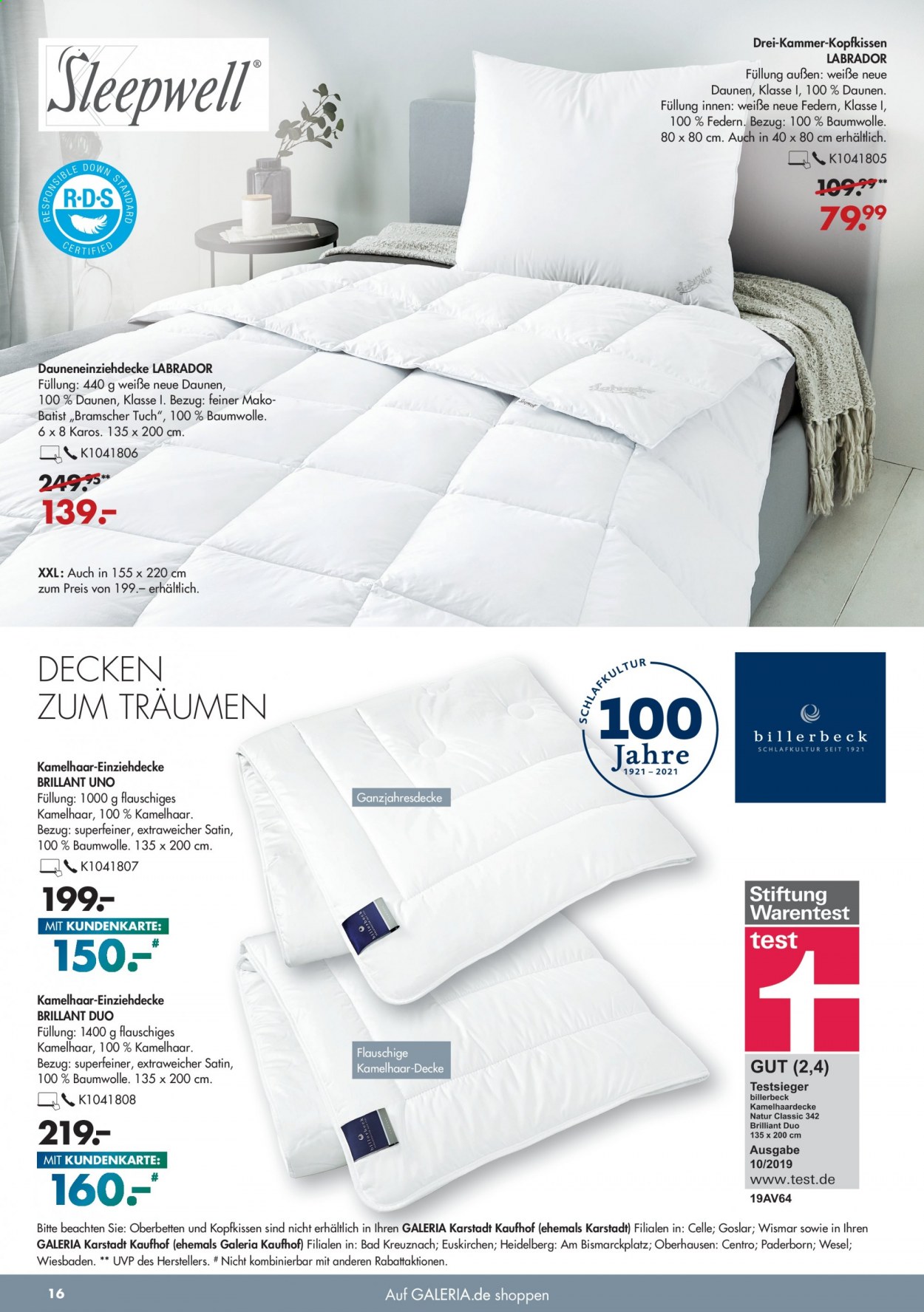 GALERIA Karstadt Kaufhof Prospekte  - 11.08.2021 - 17.08.2021. Seite 16