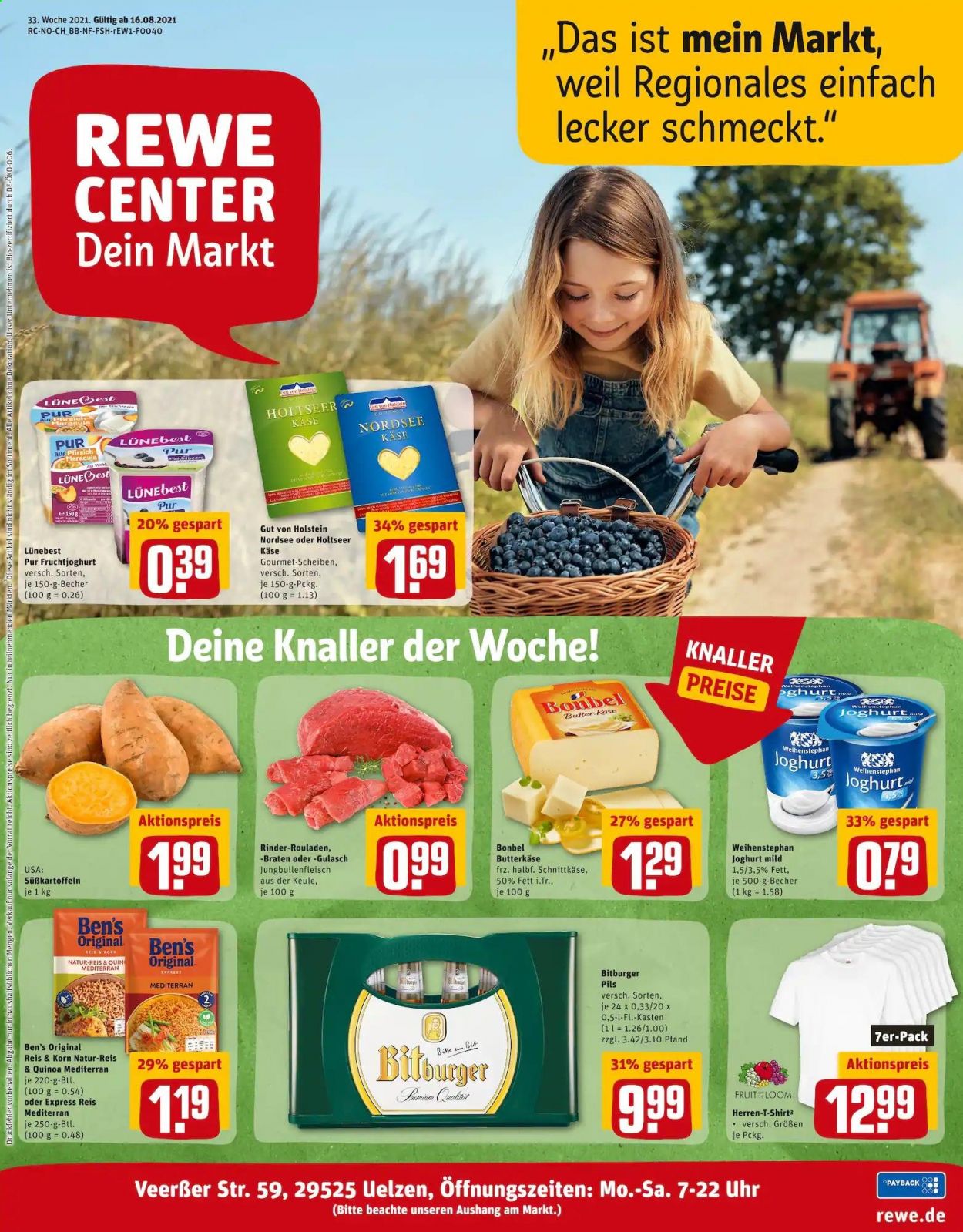 REWE Prospekte  - 16.08.2021 - 21.08.2021. Seite 1