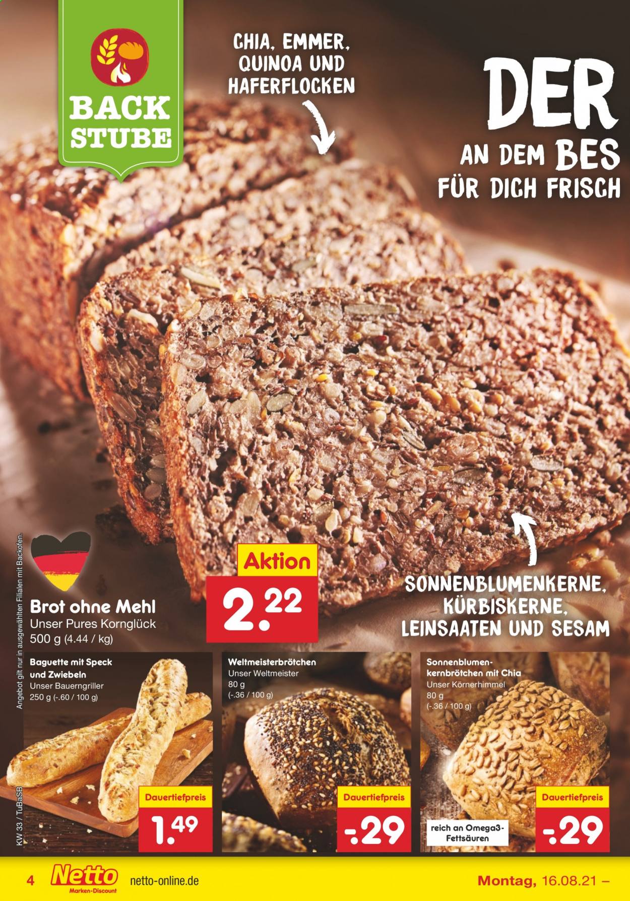 Netto Marken-Discount Prospekte  - 16.08.2021 - 21.08.2021. Seite 4
