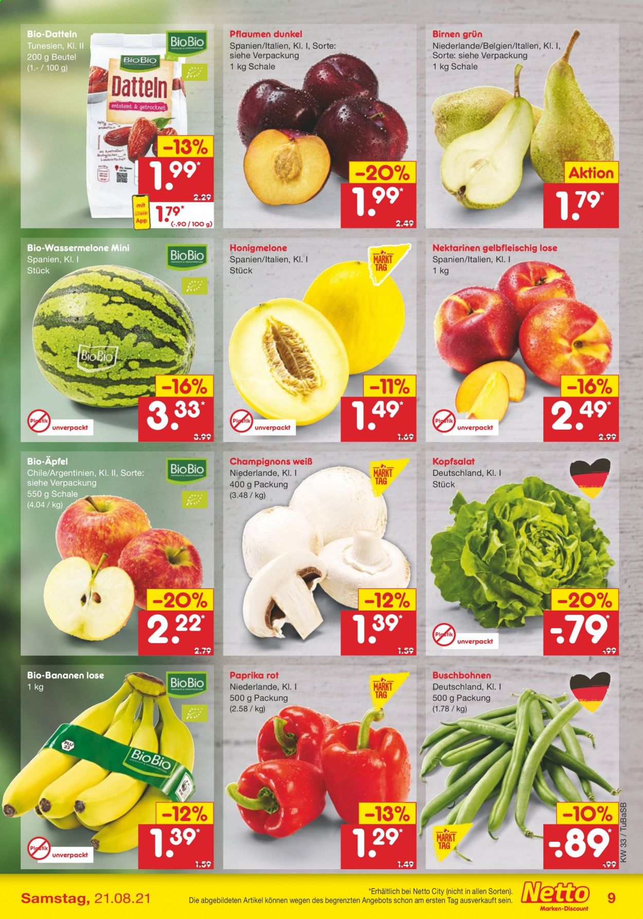 Netto Marken-Discount Prospekte  - 16.08.2021 - 21.08.2021. Seite 9