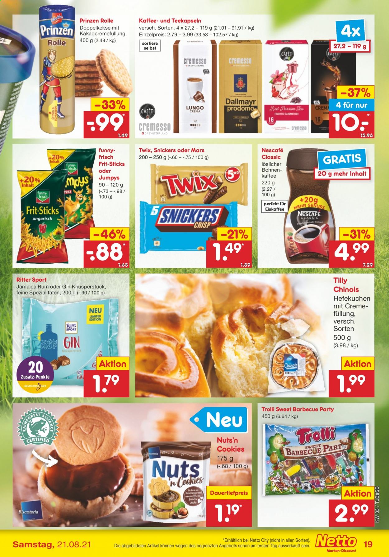 Netto Marken-Discount Prospekte  - 16.08.2021 - 21.08.2021. Seite 19