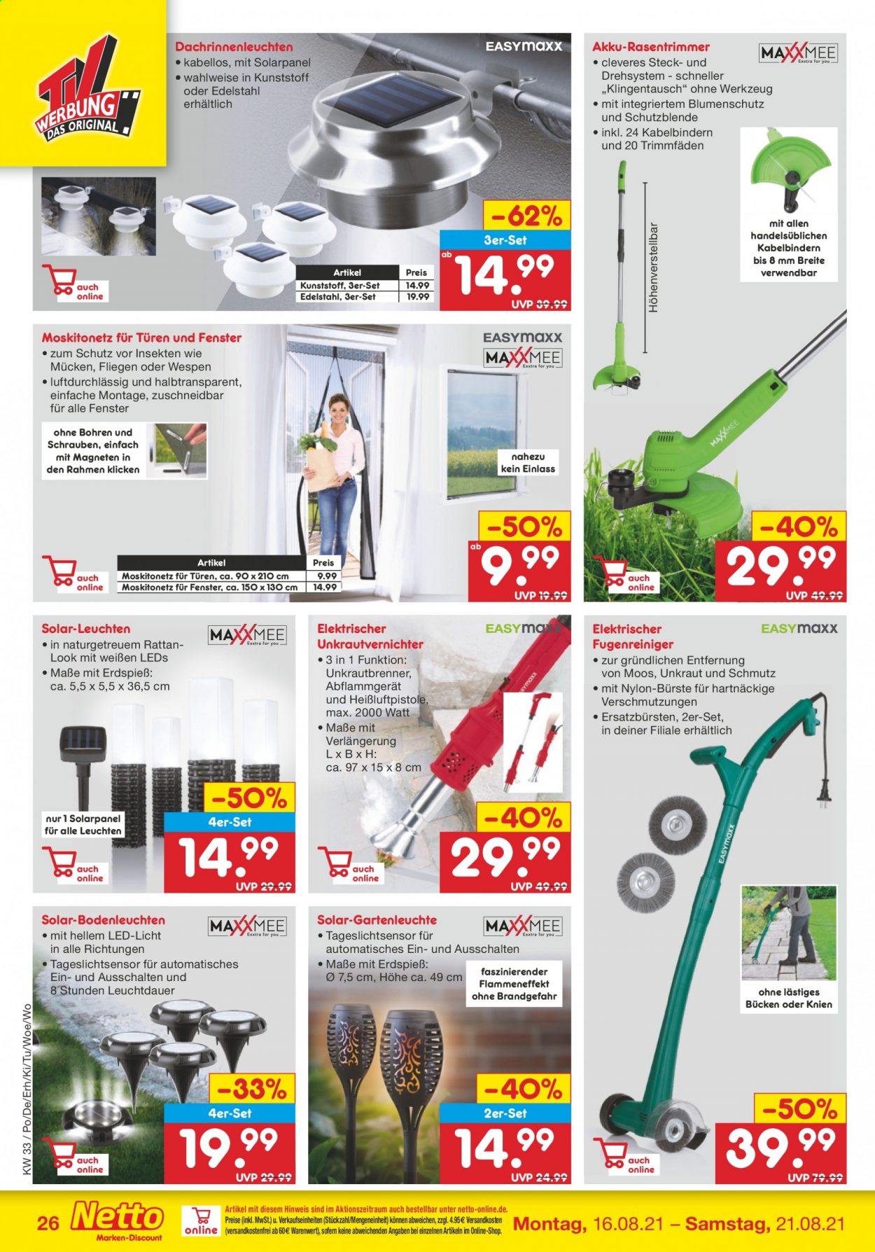 Netto Marken-Discount Prospekte  - 16.08.2021 - 21.08.2021. Seite 26