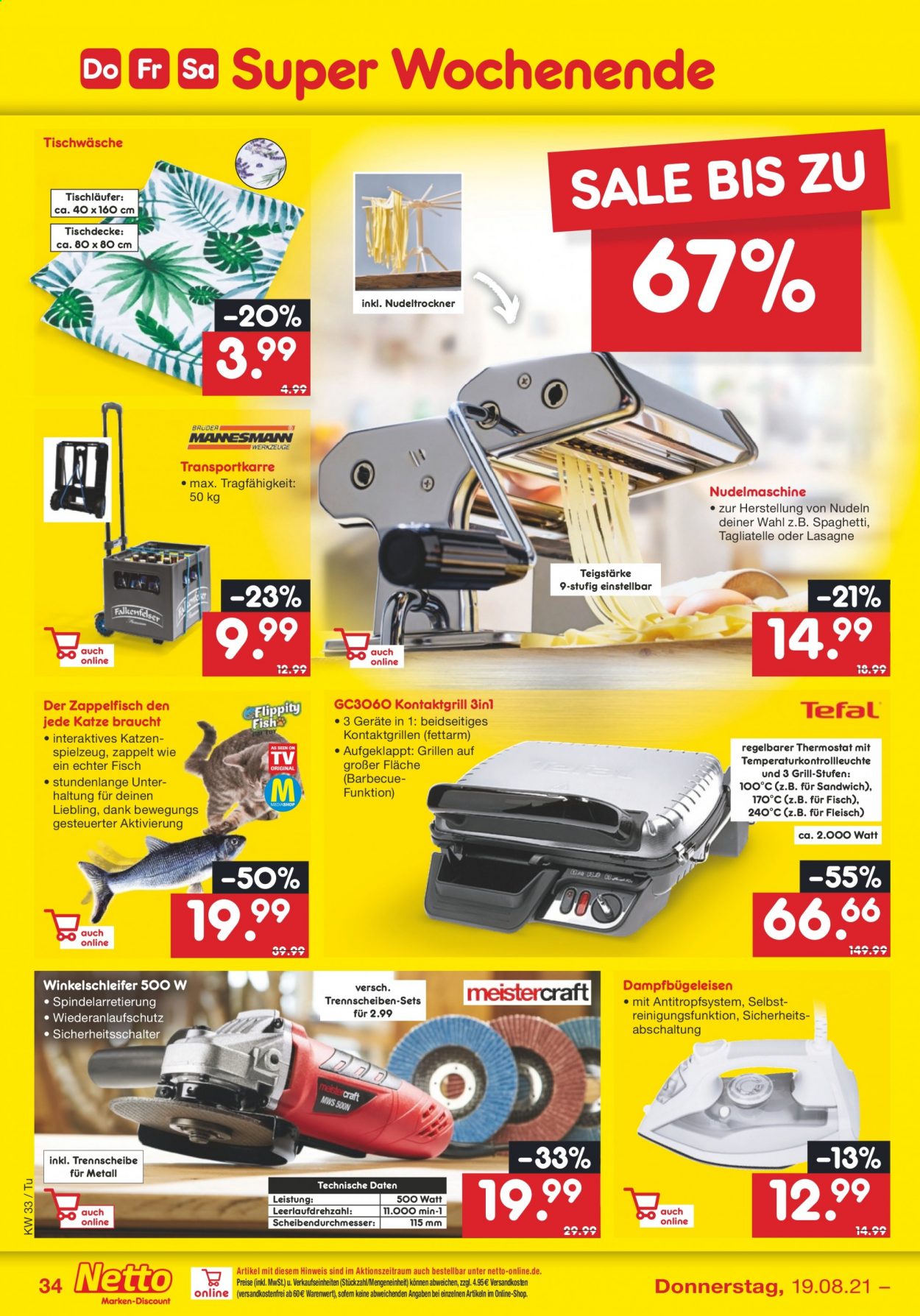 Netto Marken-Discount Prospekte  - 16.08.2021 - 21.08.2021. Seite 34