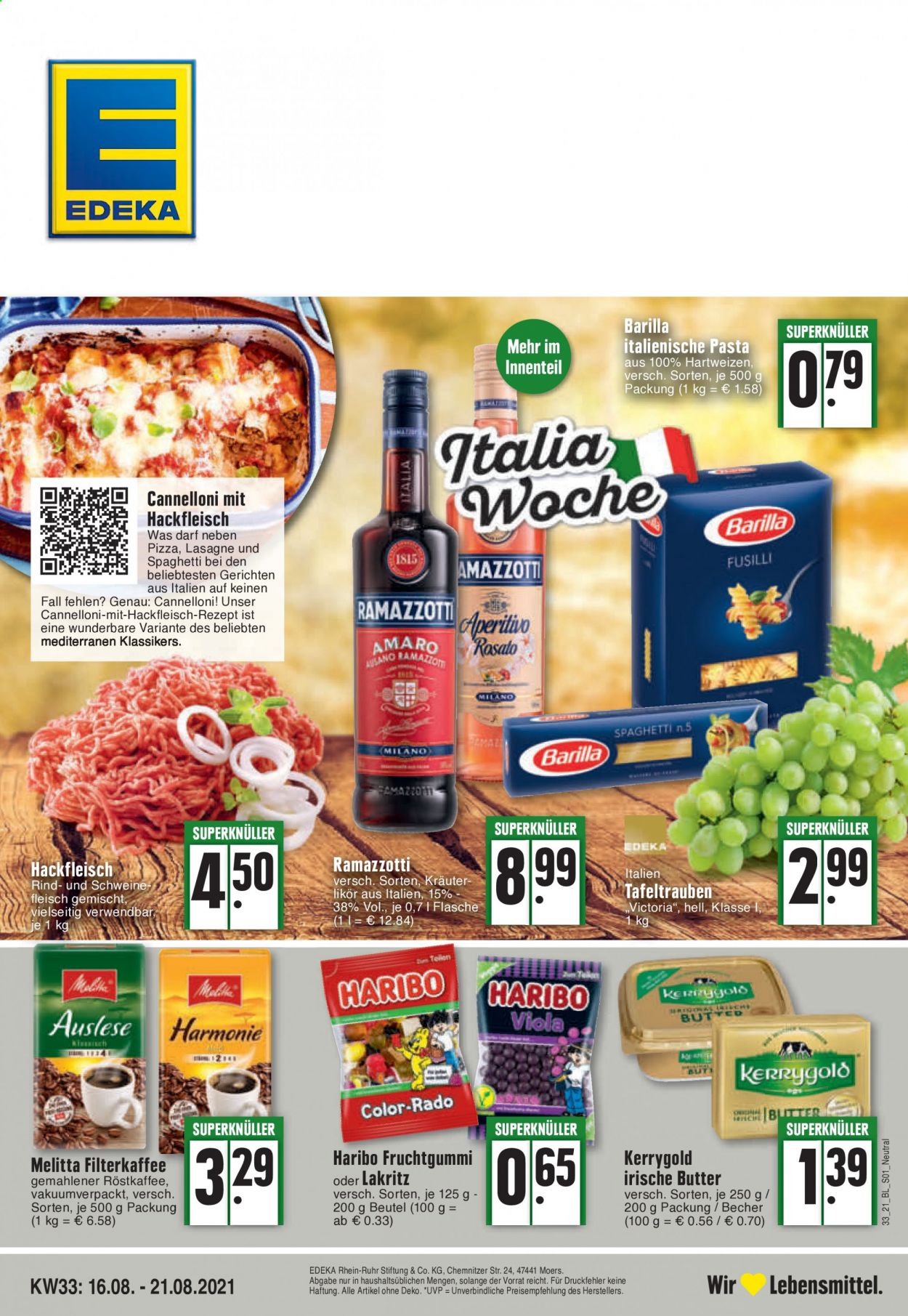 Edeka Prospekte  - 16.08.2021 - 21.08.2021. Seite 1