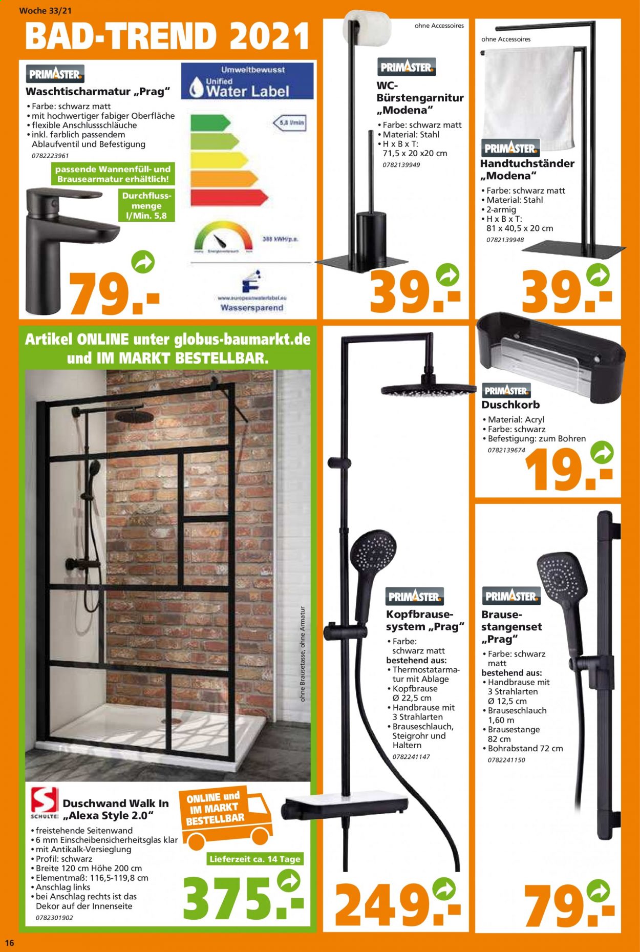 Globus Baumarkt Prospekte  - 16.08.2021 - 21.08.2021. Seite 16