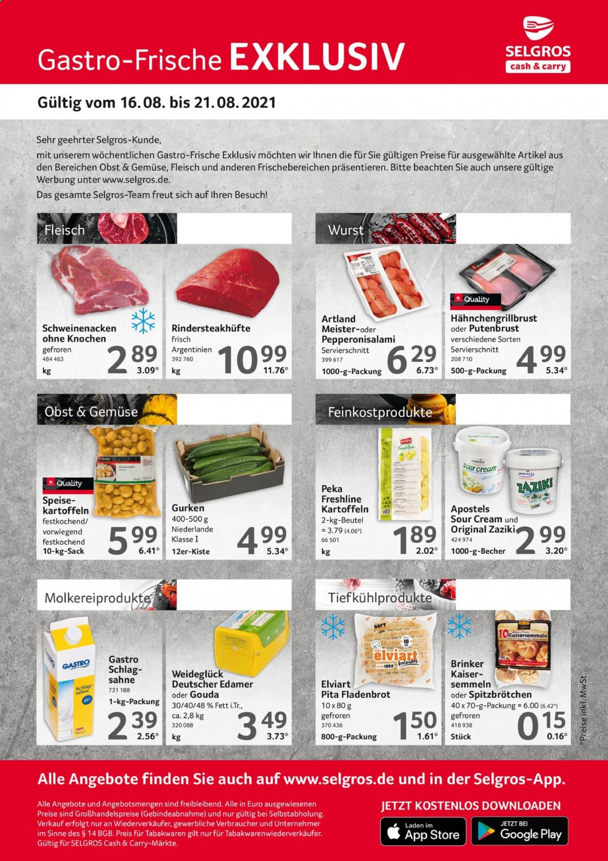 Selgros Prospekte  - 16.08.2021 - 21.08.2021. Seite 1