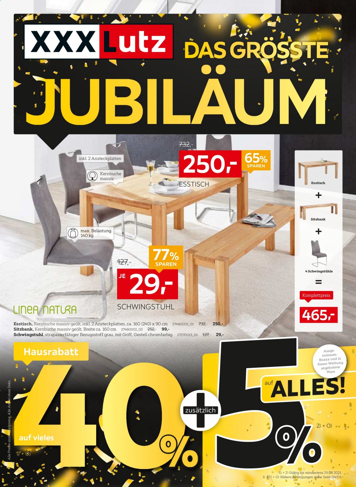 XXXLutz Prospekte  - 16.08.2021 - 29.08.2021. Seite 1