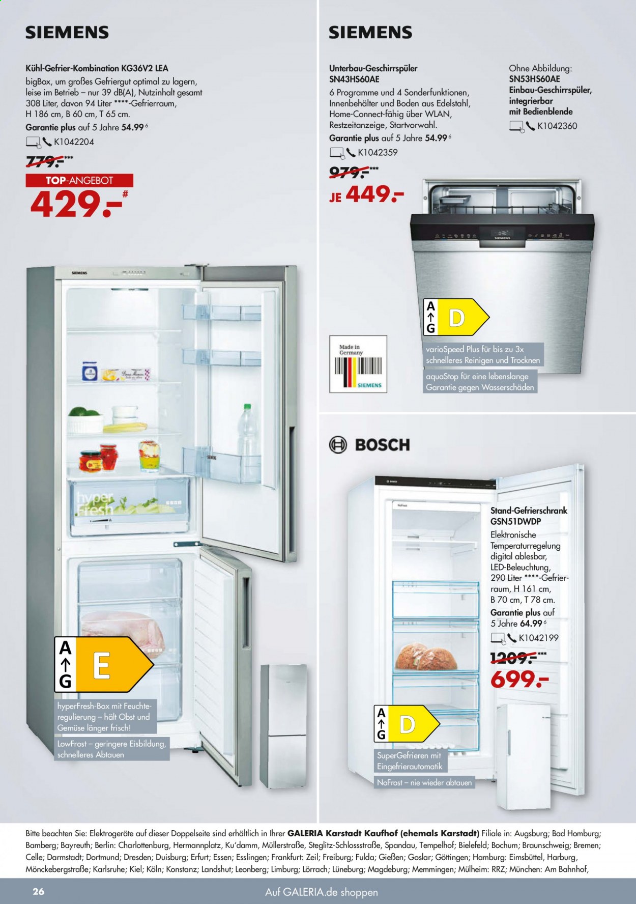 GALERIA Karstadt Kaufhof Prospekte  - 18.08.2021 - 24.08.2021. Seite 26
