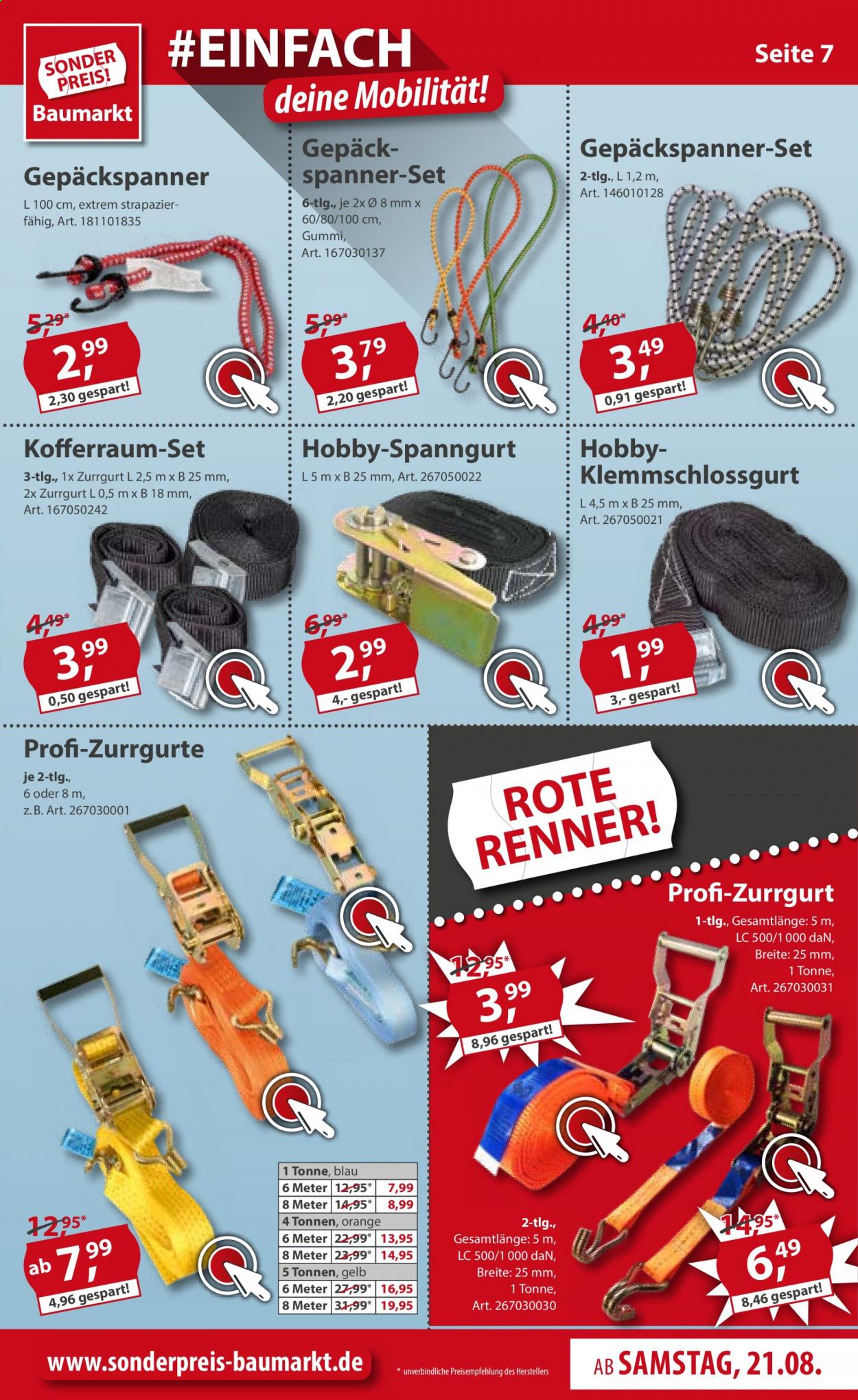 Sonderpreis-Baumarkt Prospekte  - 21.08.2021 - 27.08.2021. Seite 7