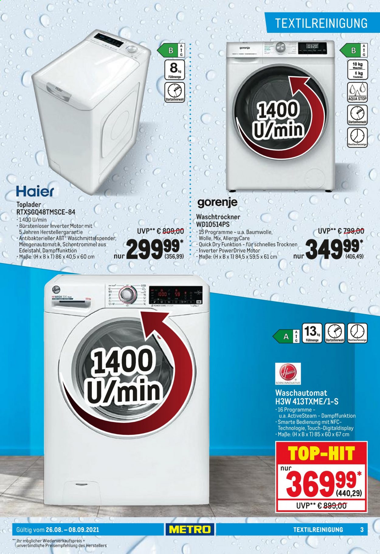 Metro Prospekte  - 26.08.2021 - 8.09.2021. Seite 3