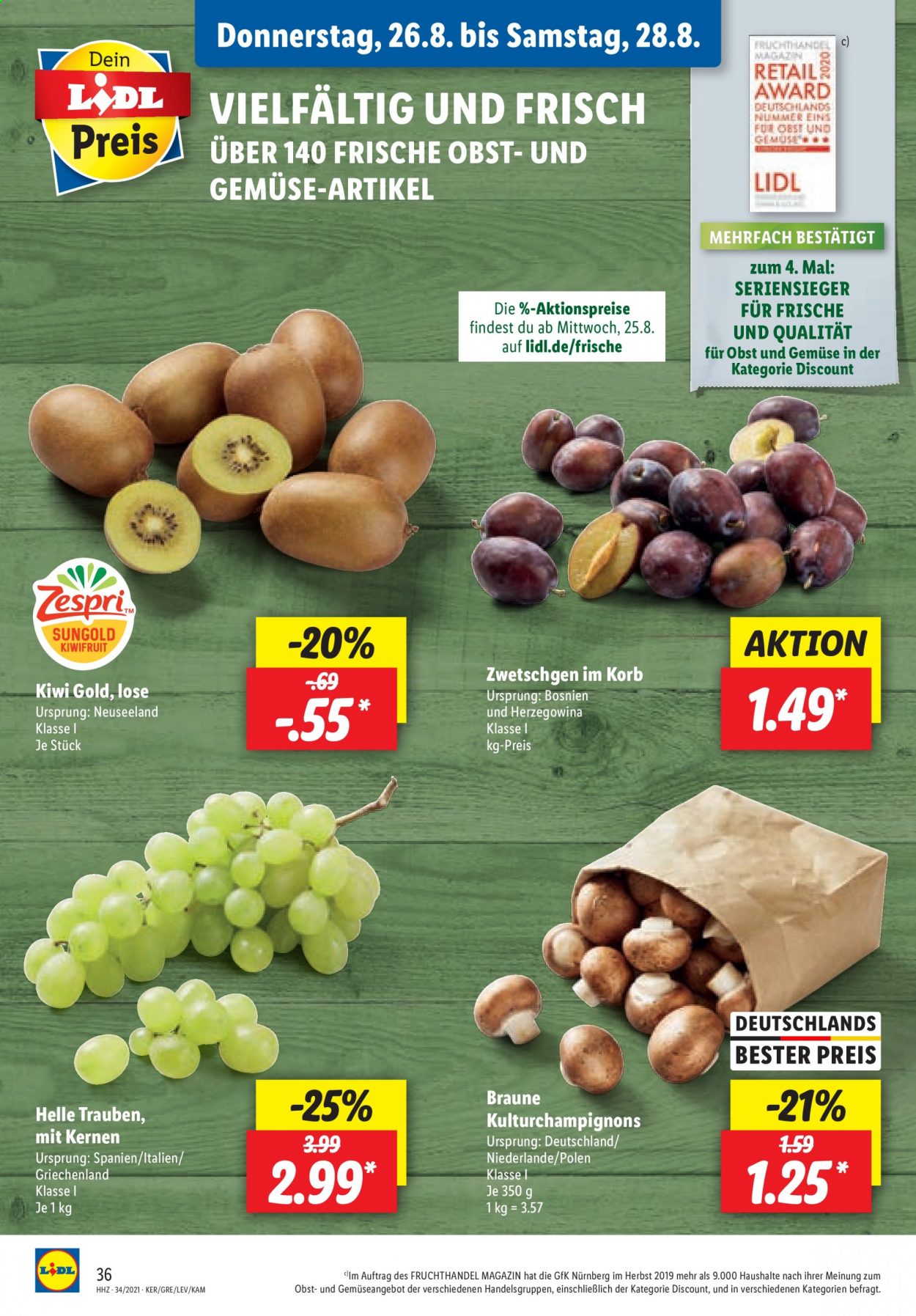 Lidl Prospekte  - 23.08.2021 - 28.08.2021. Seite 36