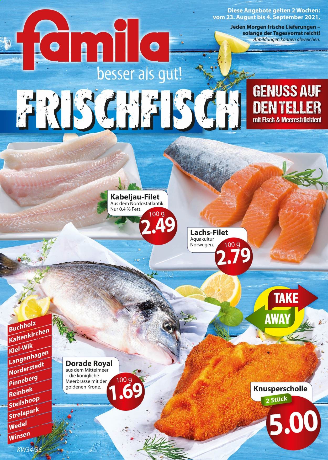famila Prospekte  - 23.08.2021 - 4.09.2021. Seite 1