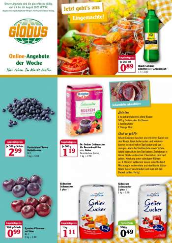 Prospekte Globus - 23.8.2021 - 28.8.2021.