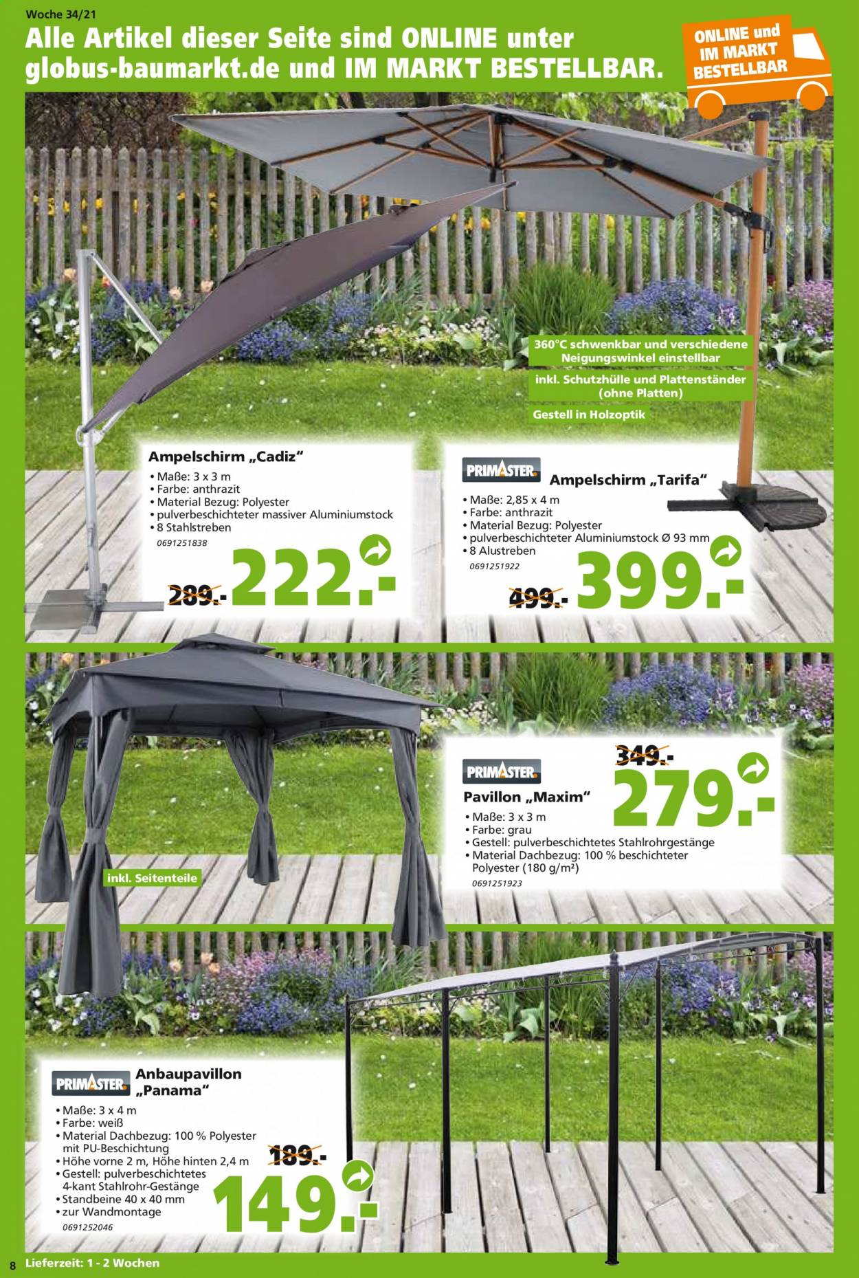 Globus Baumarkt Prospekte  - 23.08.2021 - 28.08.2021. Seite 8
