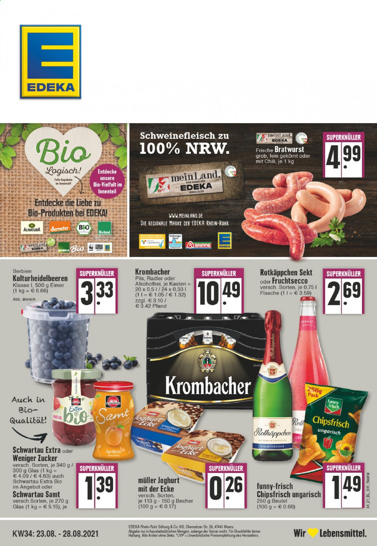 Edeka Prospekte  - 23.08.2021 - 28.08.2021. Seite 1