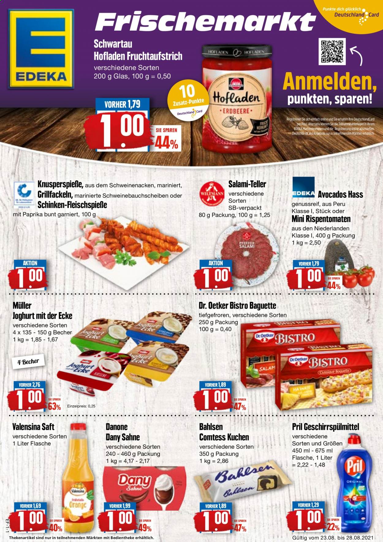 Edeka Prospekte  - 23.08.2021 - 28.08.2021. Seite 1