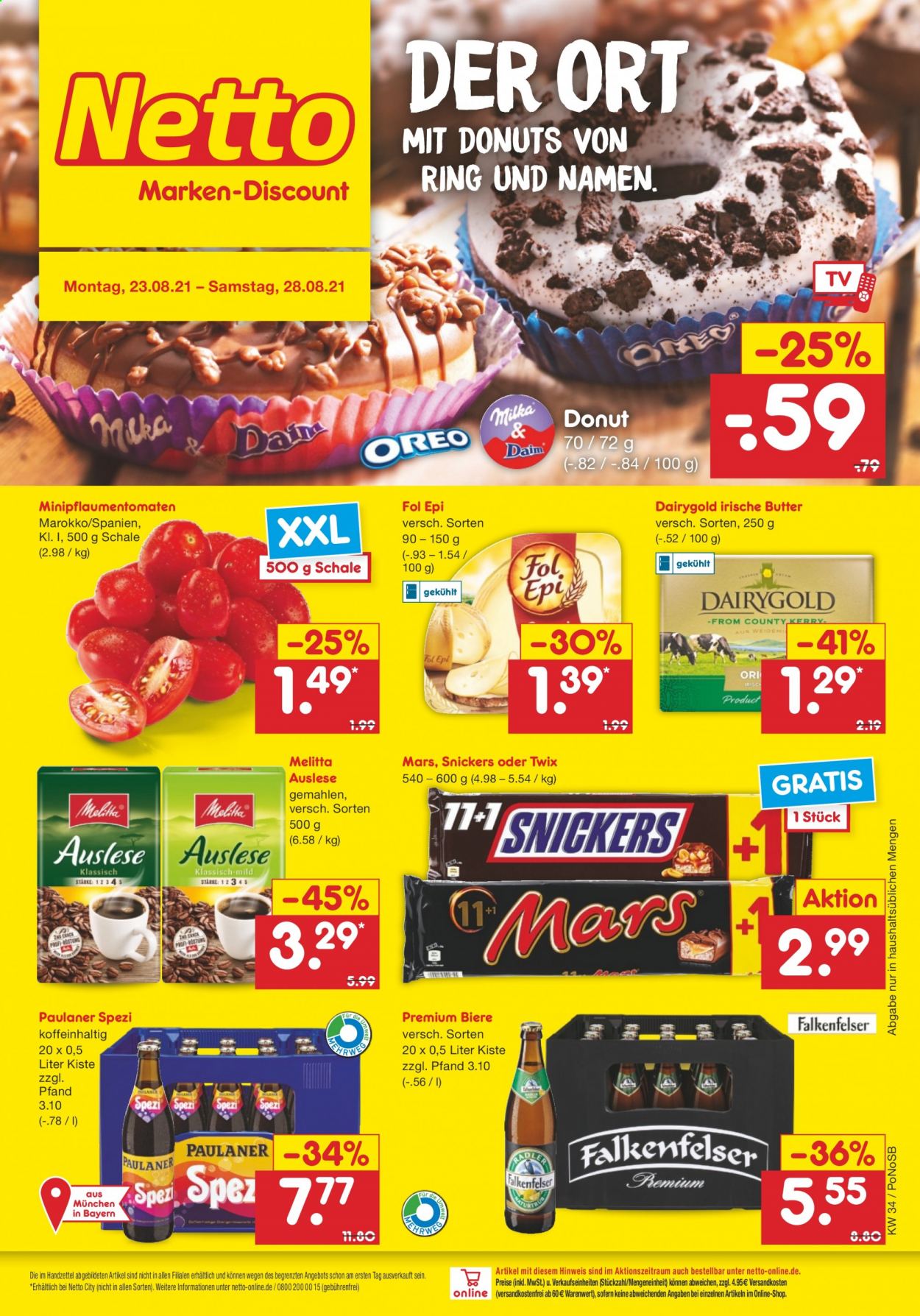 Netto Marken-Discount Prospekte  - 23.08.2021 - 28.08.2021. Seite 1