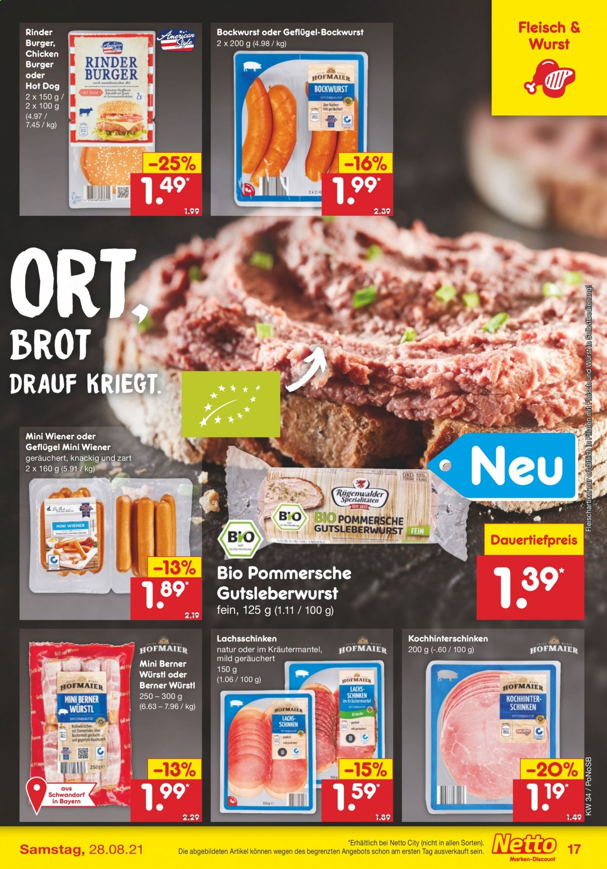 Netto Marken-Discount Prospekte  - 23.08.2021 - 28.08.2021. Seite 17