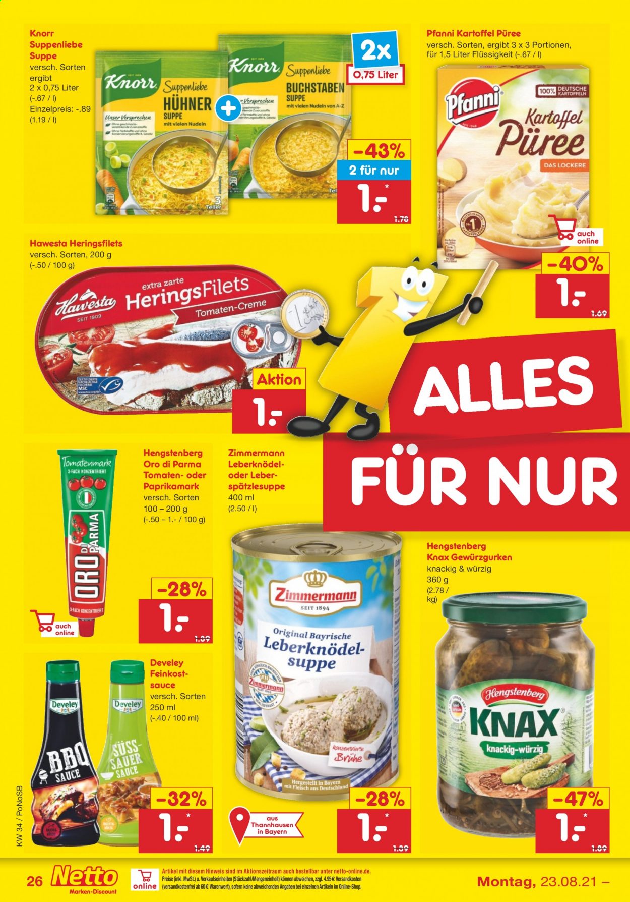Netto Marken-Discount Prospekte  - 23.08.2021 - 28.08.2021. Seite 26