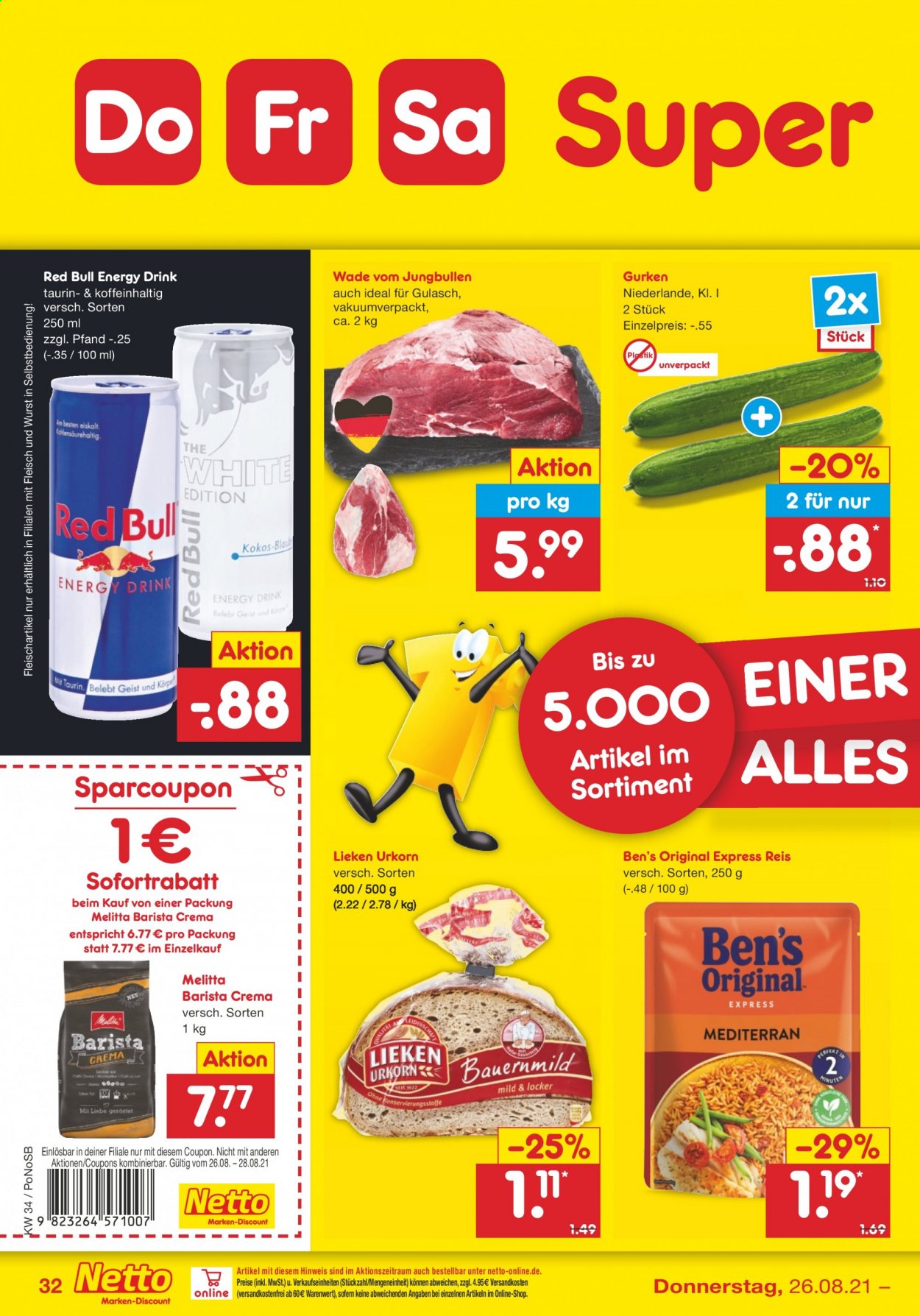 Netto Marken-Discount Prospekte  - 23.08.2021 - 28.08.2021. Seite 32