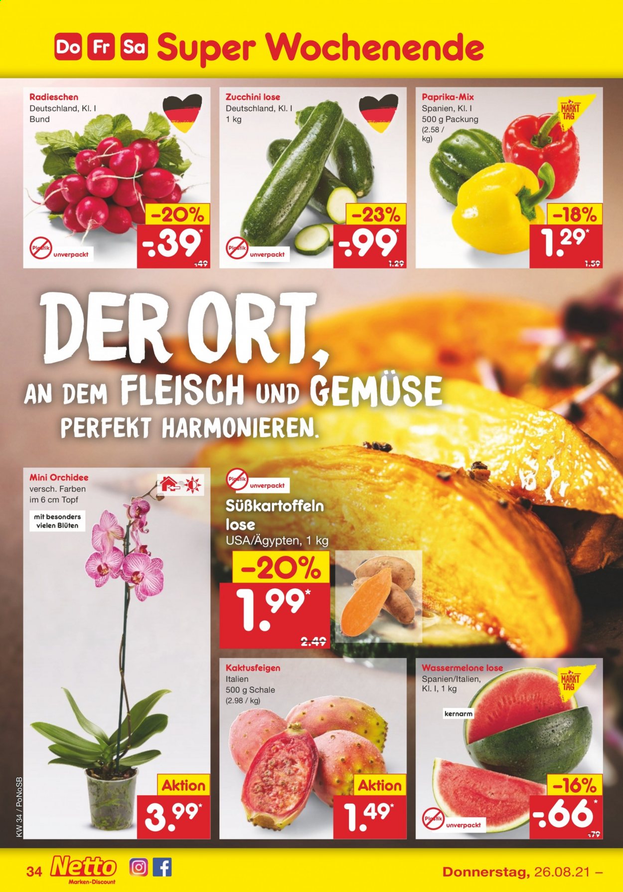 Netto Marken-Discount Prospekte  - 23.08.2021 - 28.08.2021. Seite 34