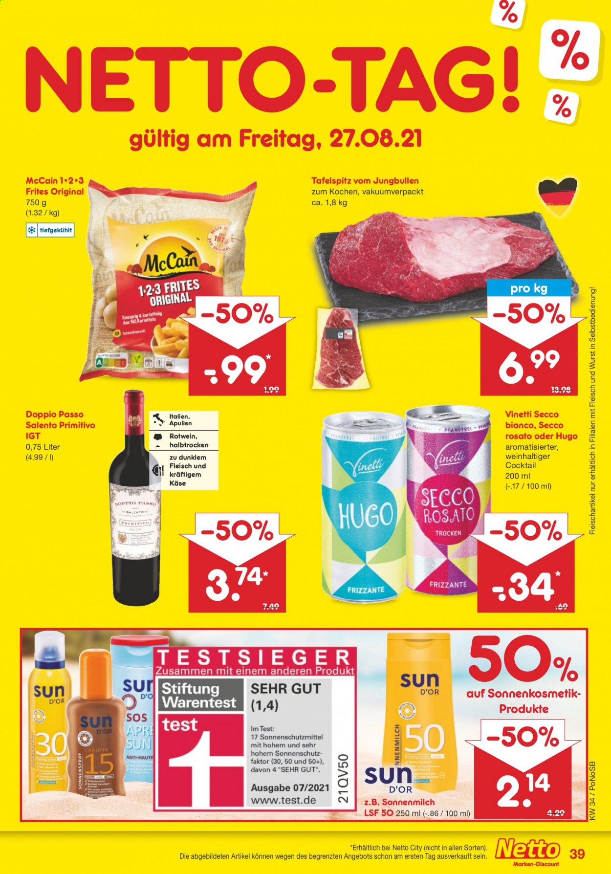 Netto Marken-Discount Prospekte  - 23.08.2021 - 28.08.2021. Seite 39