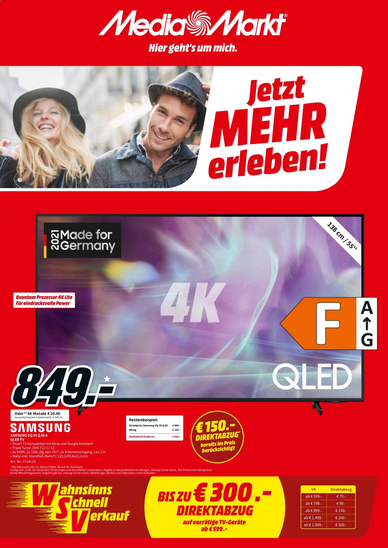 MediaMarkt Prospekte  - 23.08.2021 - 30.08.2021. Seite 1