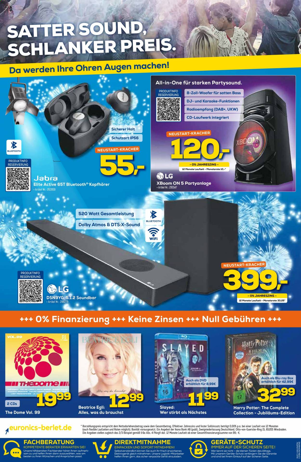 thumbnail - Prospekte Euronics - 29.08.2021 - 5.09.2021 - Produkte in Aktion - LG, Blu-ray, DVD, Soundbar, Kopfhörer. Seite 4.