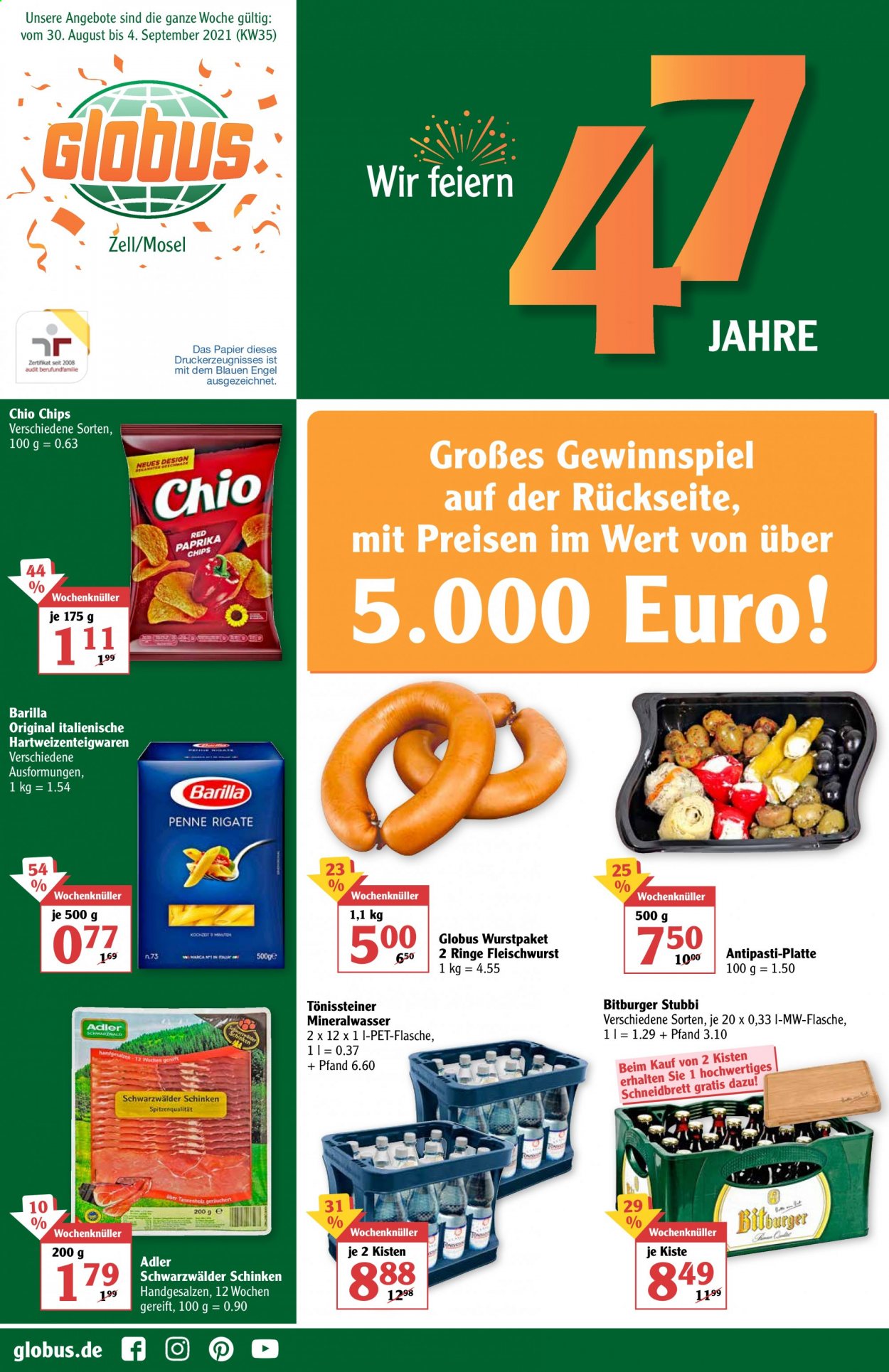 Globus Prospekte  - 30.08.2021 - 4.09.2021. Seite 1