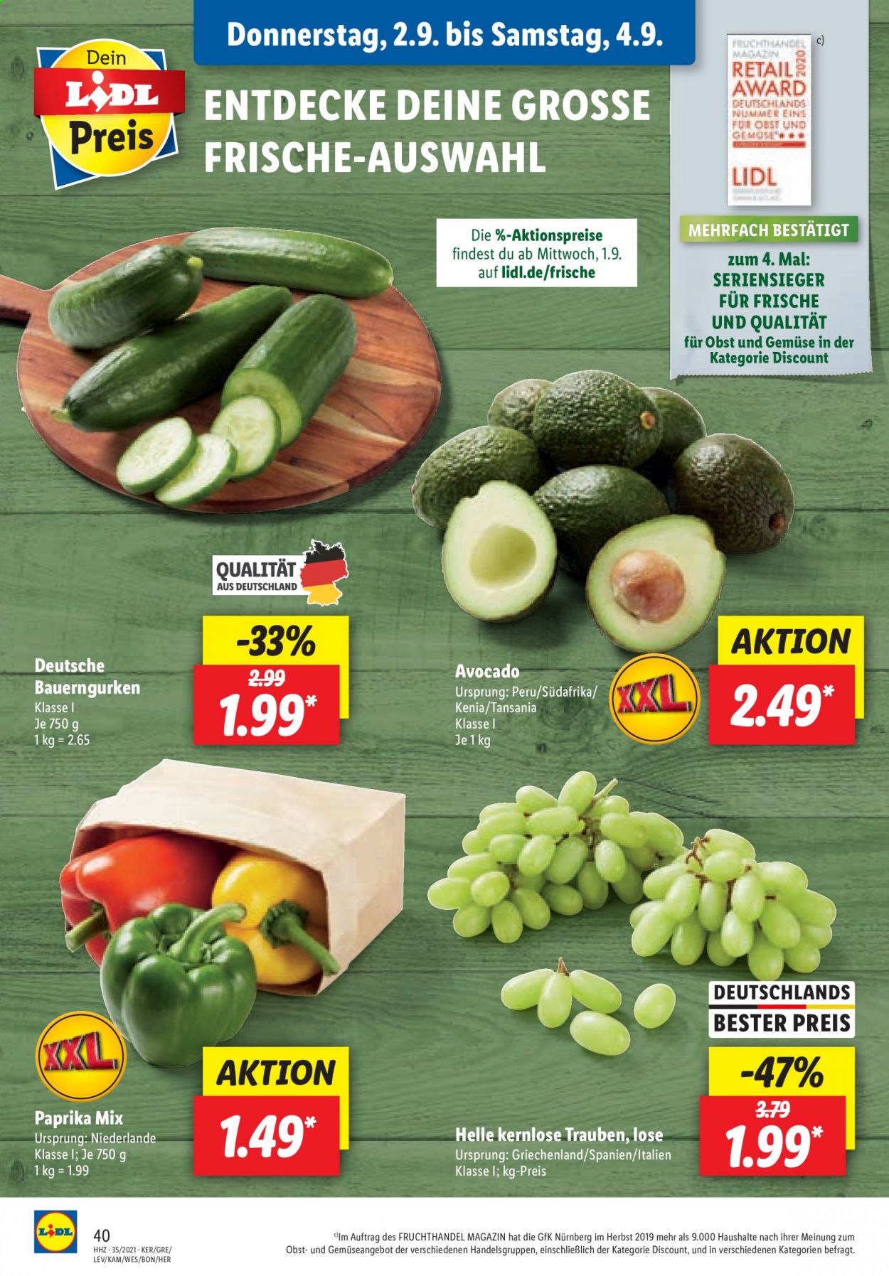 Lidl Prospekte  - 30.08.2021 - 4.09.2021. Seite 40