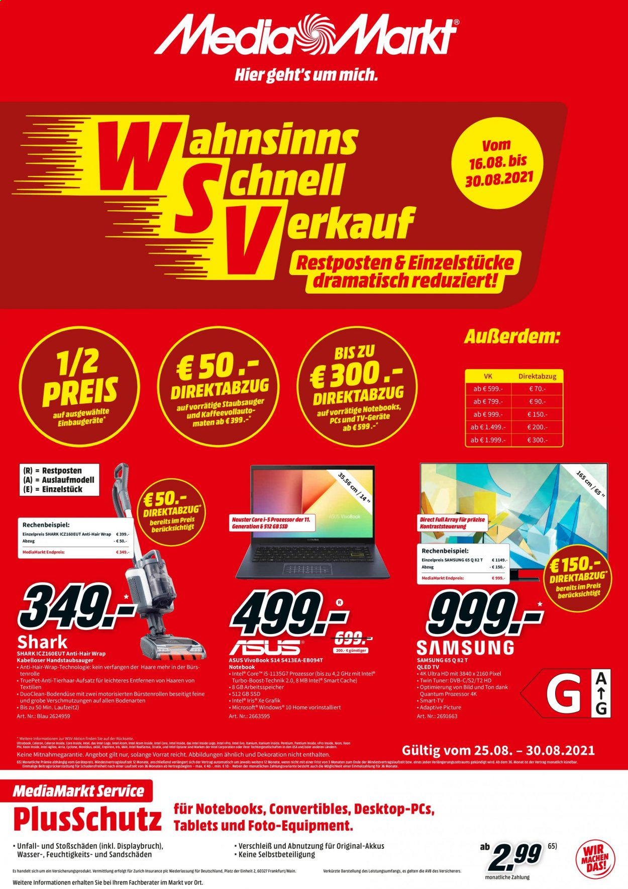 MediaMarkt Prospekte  - 25.08.2021 - 30.08.2021. Seite 1