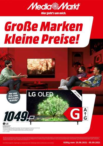 Prospekte MediaMarkt - 29.8.2021 - 5.9.2021.