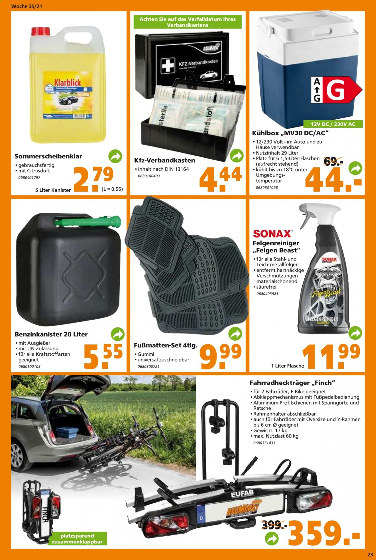 Globus Baumarkt Prospekte  - 30.08.2021 - 4.09.2021. Seite 23