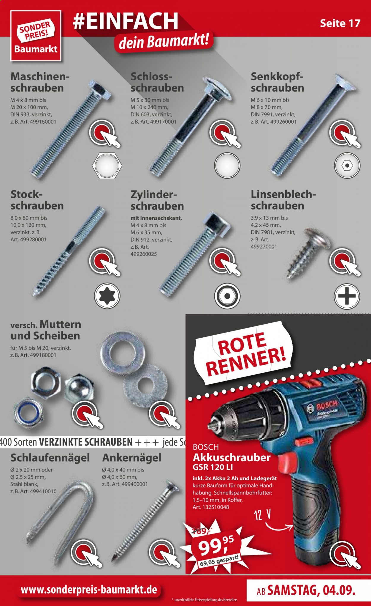 Sonderpreis-Baumarkt Prospekte  - 4.09.2021 - 11.09.2021. Seite 17