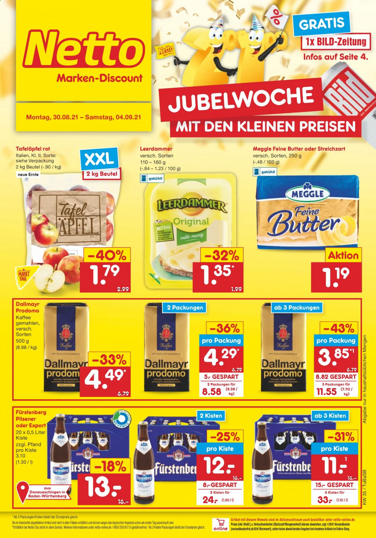 Netto Marken-Discount Prospekte  - 30.08.2021 - 4.09.2021. Seite 1