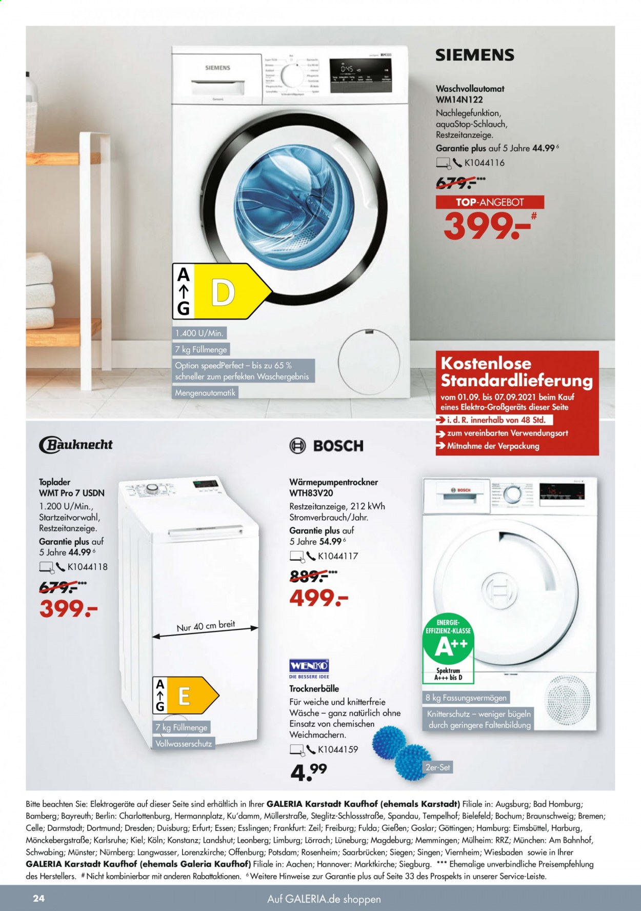 GALERIA Karstadt Kaufhof Prospekte  - 1.09.2021 - 7.09.2021. Seite 24