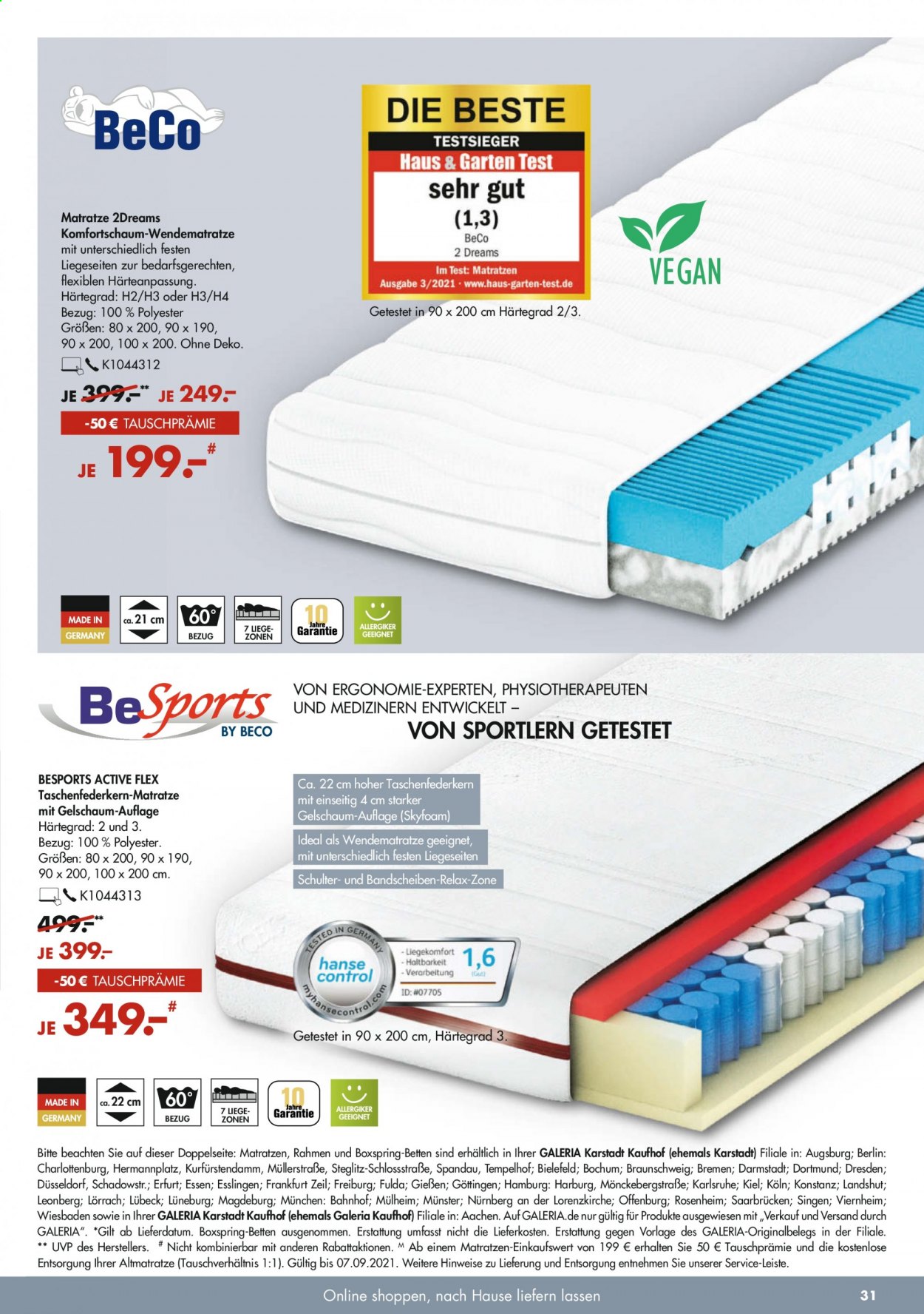 GALERIA Karstadt Kaufhof Prospekte  - 1.09.2021 - 7.09.2021. Seite 31